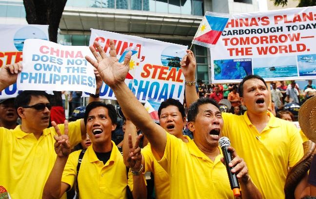 Biểu tình chống Trung Quốc ở Philippines (ảnh Trust)